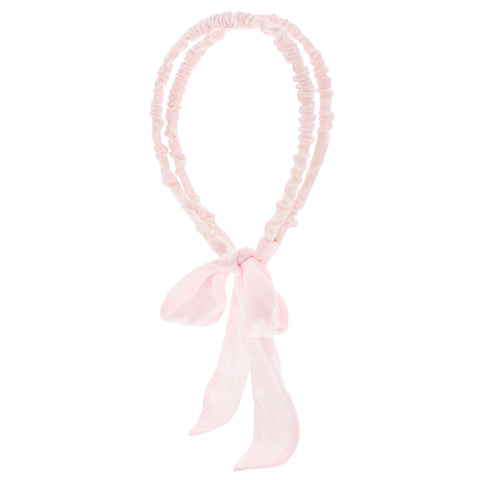 15mm Satin Frilly Double Aliceband with Bow