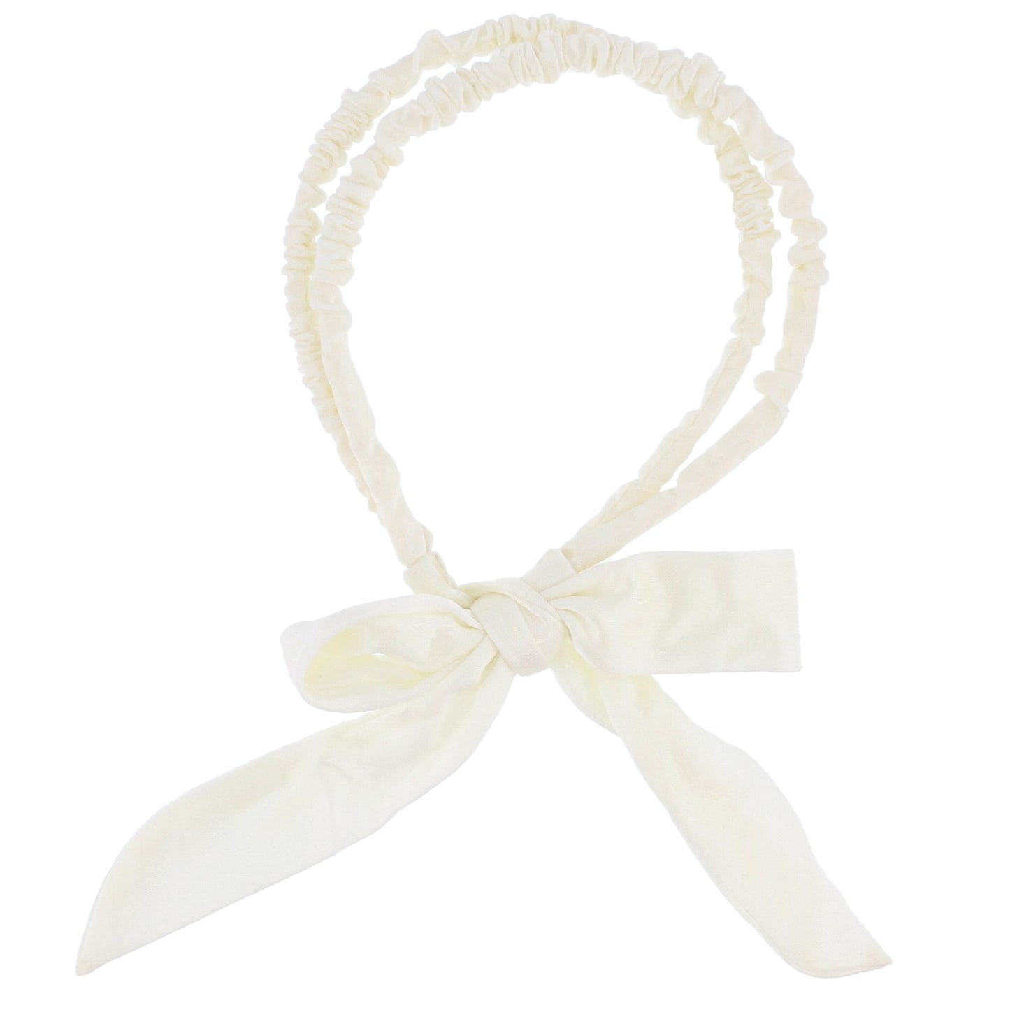 15mm Satin Frilly Double Aliceband with Bow