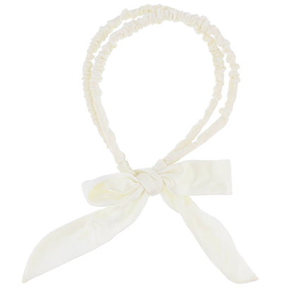 15mm Satin Frilly Double Aliceband with Bow