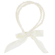 15mm Satin Frilly Double Aliceband with Bow
