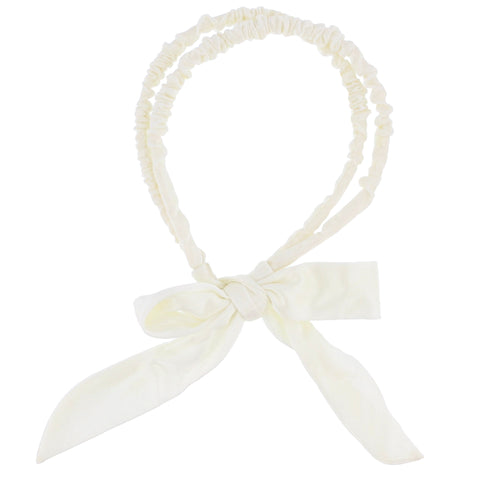 15mm Satin Frilly Double Aliceband with Bow