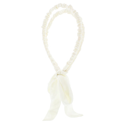 15mm Satin Frilly Double Aliceband with Bow