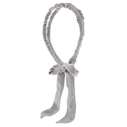 15mm Satin Frilly Double Aliceband with Bow