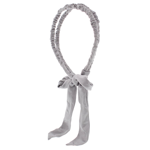 15mm Satin Frilly Double Aliceband with Bow