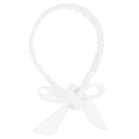 15mm Satin Frilly Double Aliceband with Bow