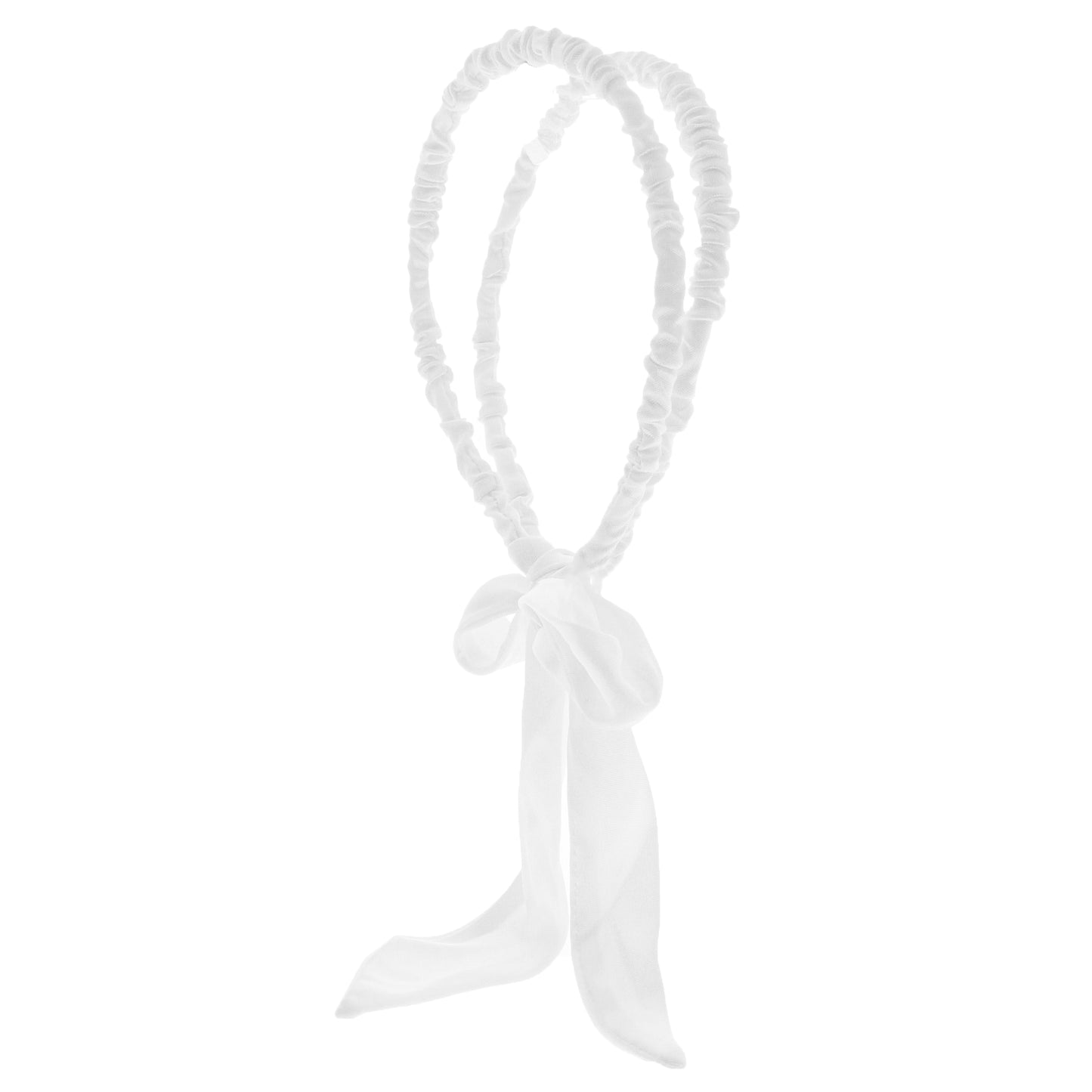 15mm Satin Frilly Double Aliceband with Bow