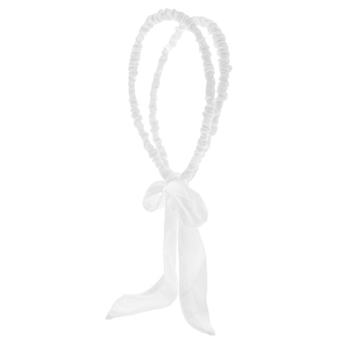 15mm Satin Frilly Double Aliceband with Bow