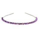 Assorted Colour 1 Row Stone Thin Alicebands