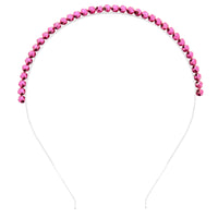 Assorted Colour 1 Row Stone Thin Alicebands