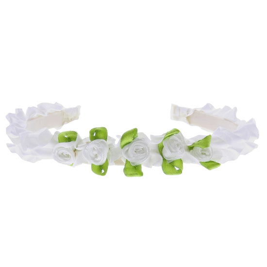7.5mm Silk Flower Adorned Plastic Alicebands