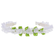 7.5mm Silk Flower Adorned Plastic Alicebands