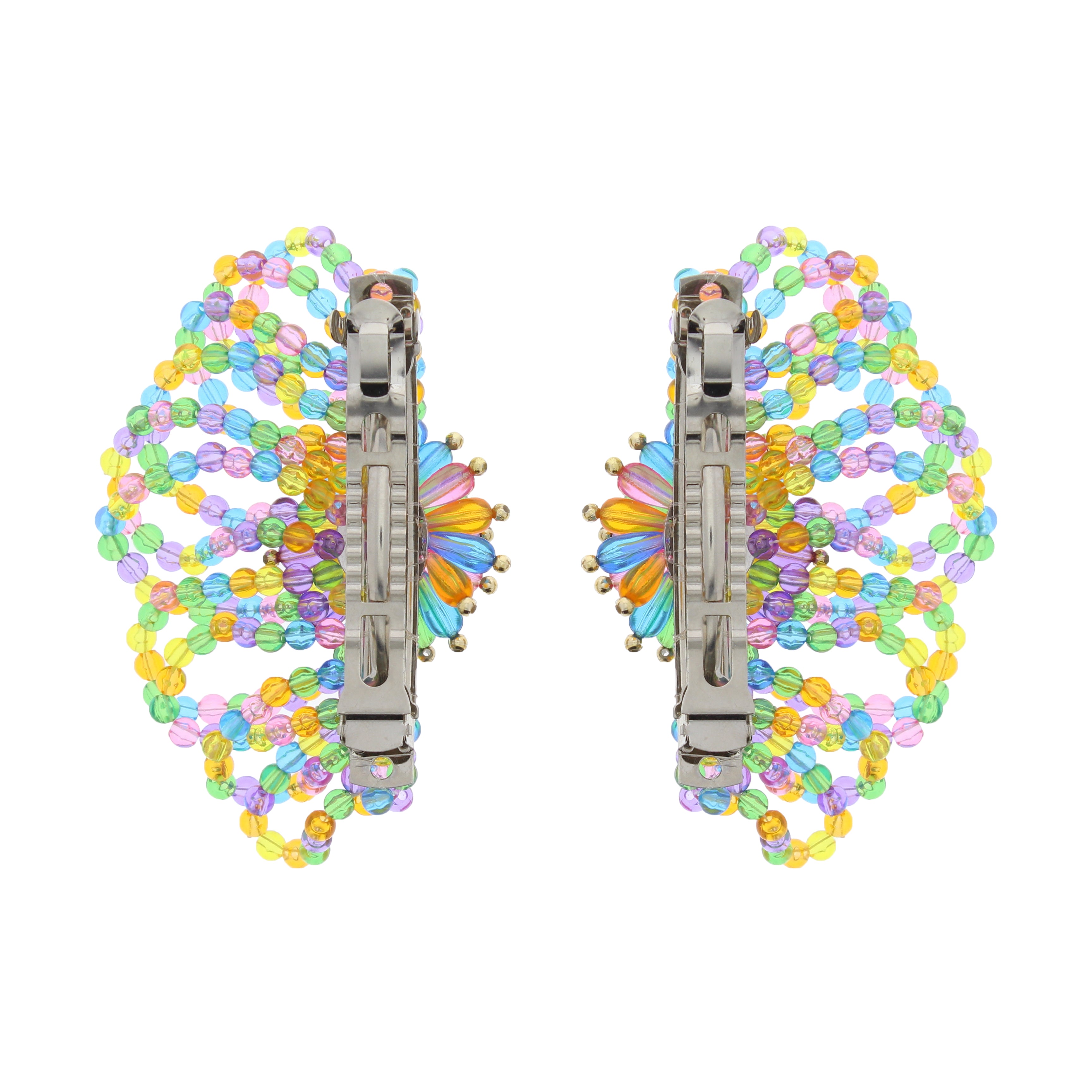 Multicolour Beaded Fun Shaped Hair Barrette - Style A