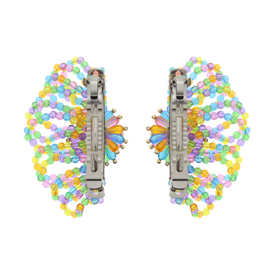 Multicolour Beaded Fun Shaped Hair Barrette - Style A