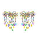 Multicolour Beaded Fun Shaped Hair Barrette - Style B