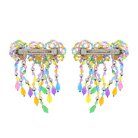 Multicolour Beaded Fun Shaped Hair Barrette - Style B