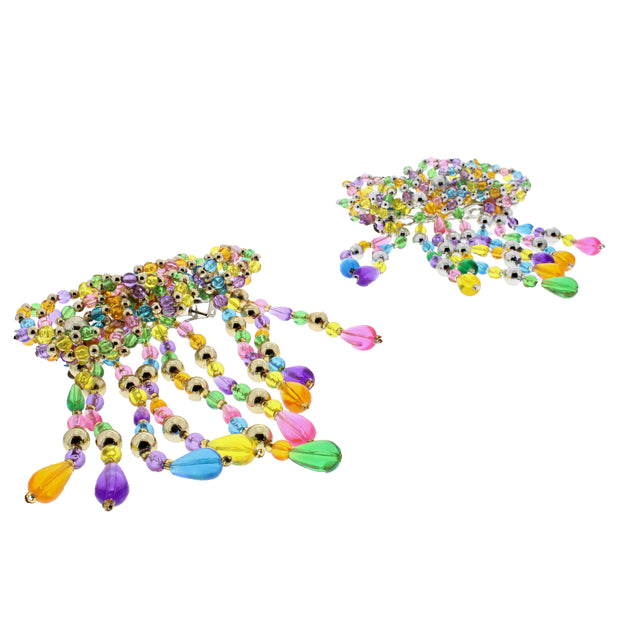 Multicolour Beaded Fun Shaped Hair Barrette - Style B