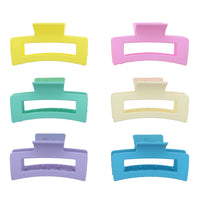 8.5cm Pastel Matte Rectangular Hair Claw Clips