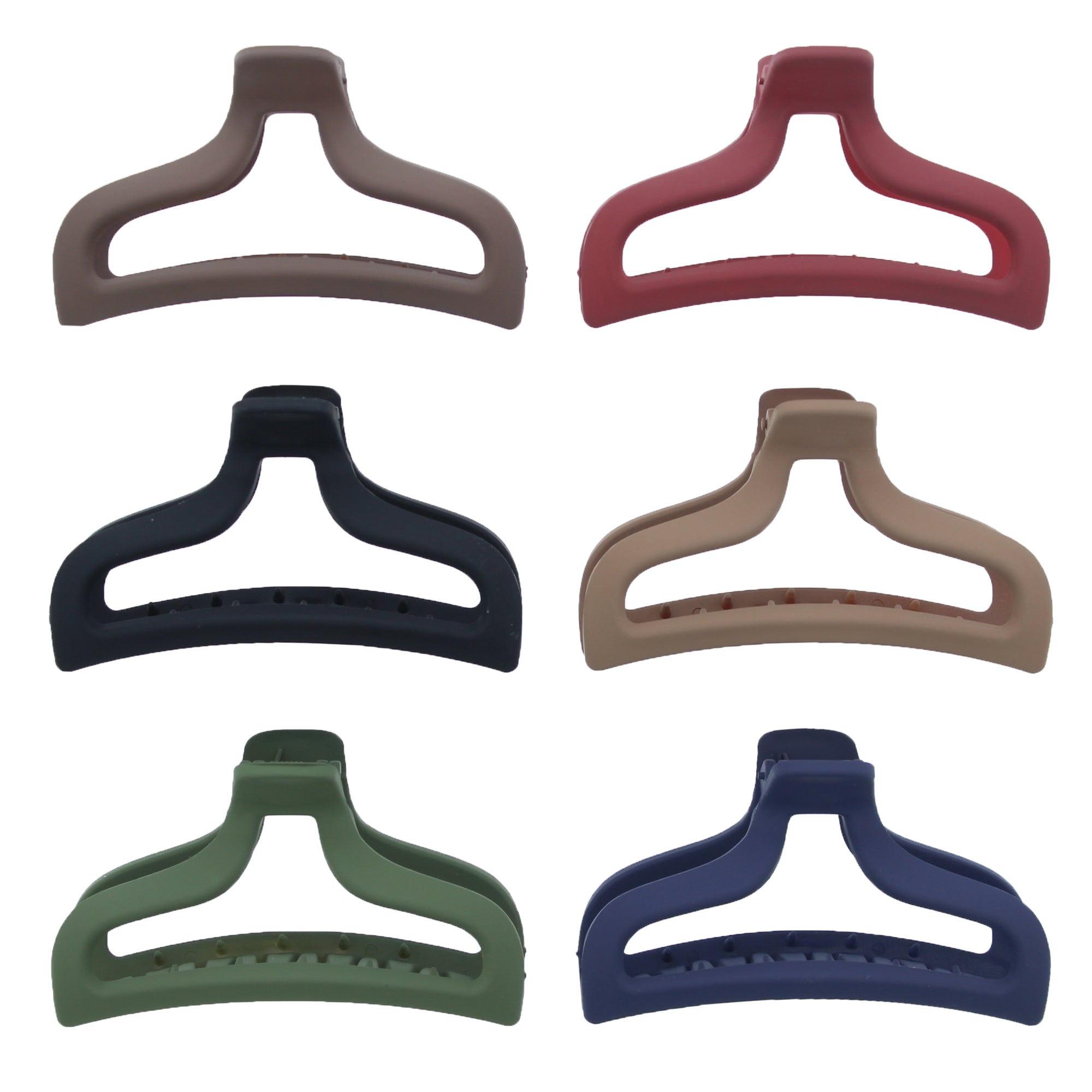 10cm Assorted Winter Matte Finish Hair Claw Clips