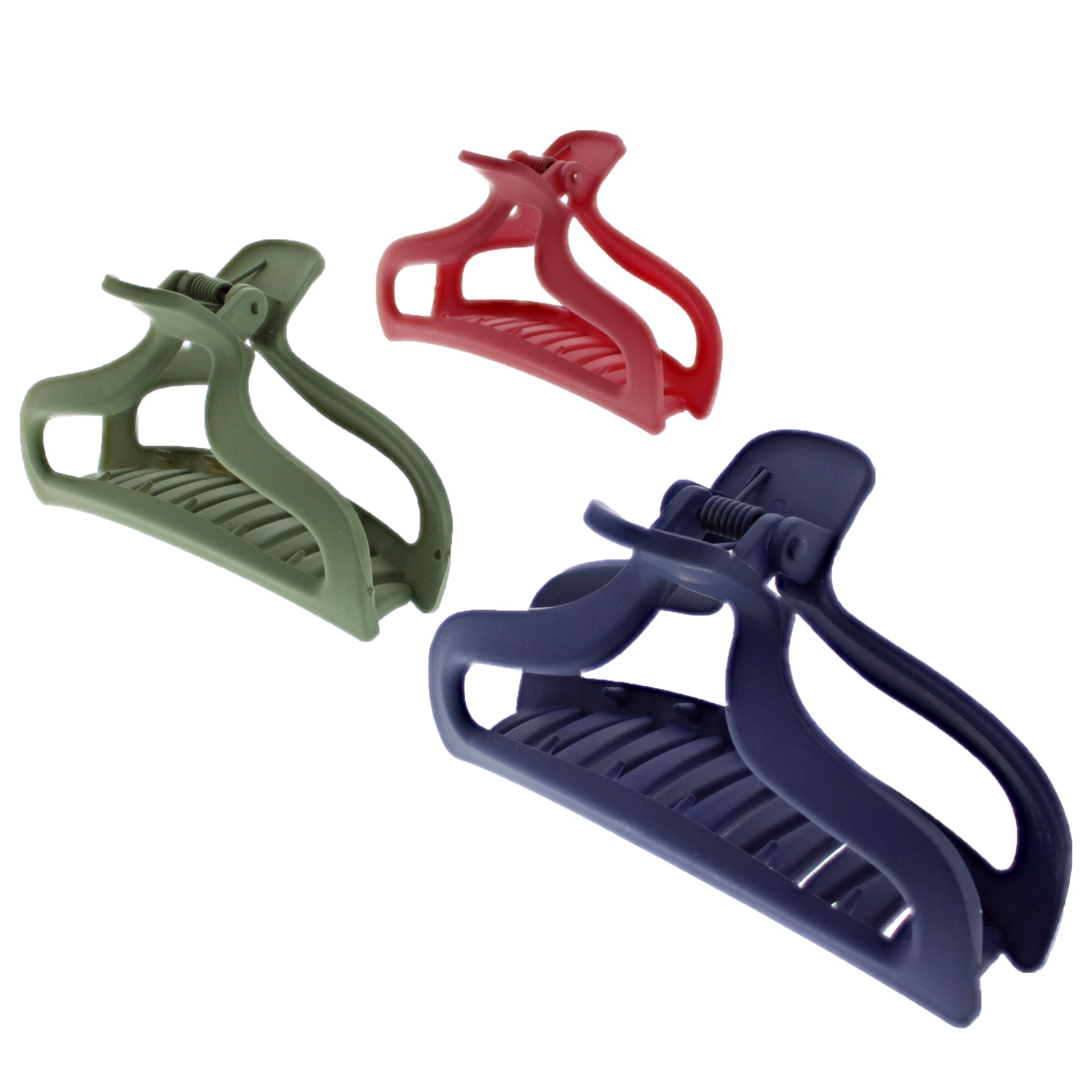10cm Assorted Winter Matte Finish Hair Claw Clips