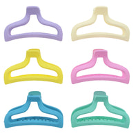 10cm Assorted Pastel Matte Finish Hair Claw Clips