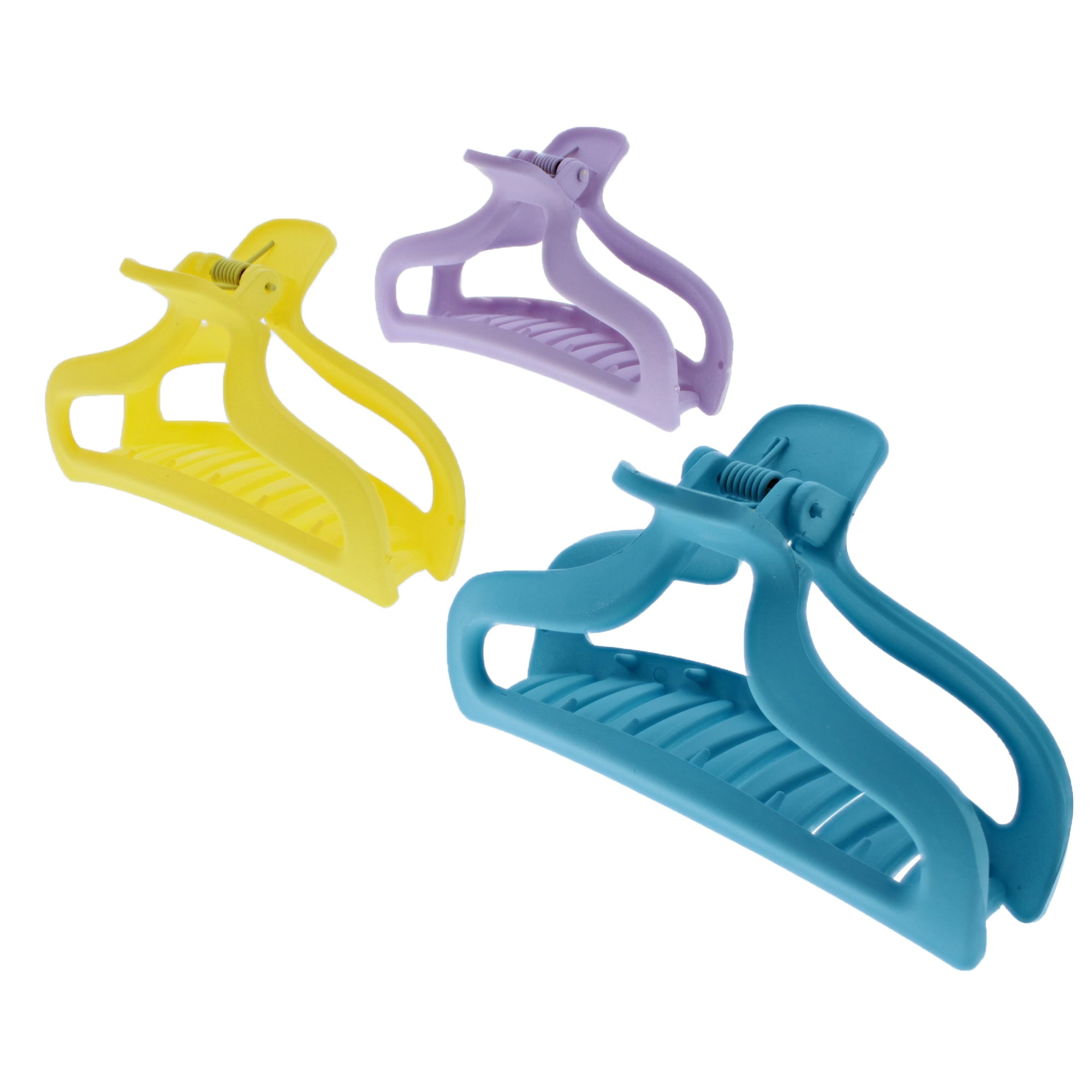 10cm Assorted Pastel Matte Finish Hair Claw Clips