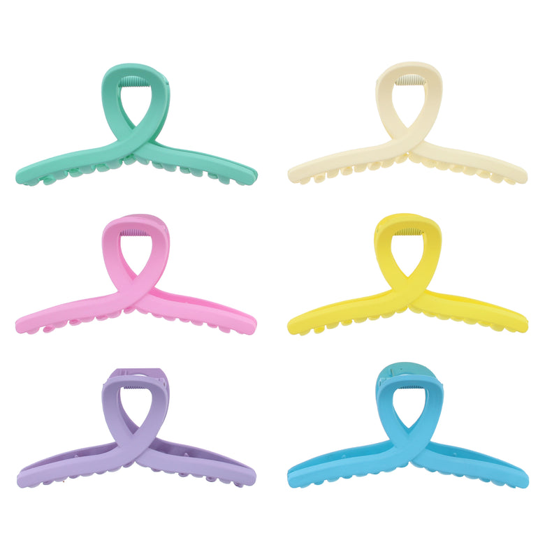 11.5cm Assorted Pastel Matte Finish Clamps