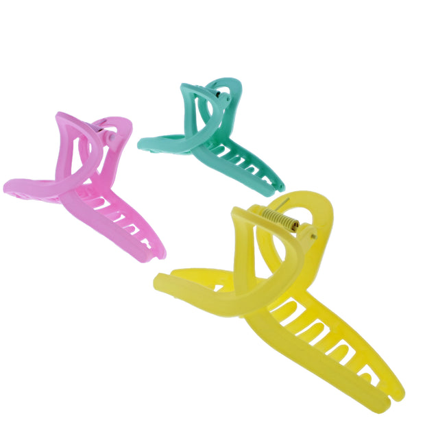 11.5cm Assorted Pastel Matte Finish Clamps