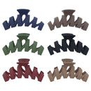 11.2cm Assorted Matte Finish Zig Zag Hair Claw Clips