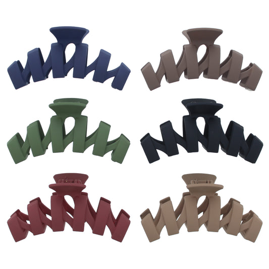 11.2cm Assorted Winter Matte Finish Zig Zag Clamps