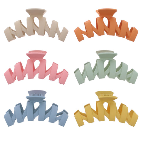 11.2cm Assorted Autumn Matte Finish Zig Zag Clamps