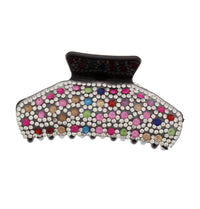 Black 8.2cm Hair Clips with Stones
