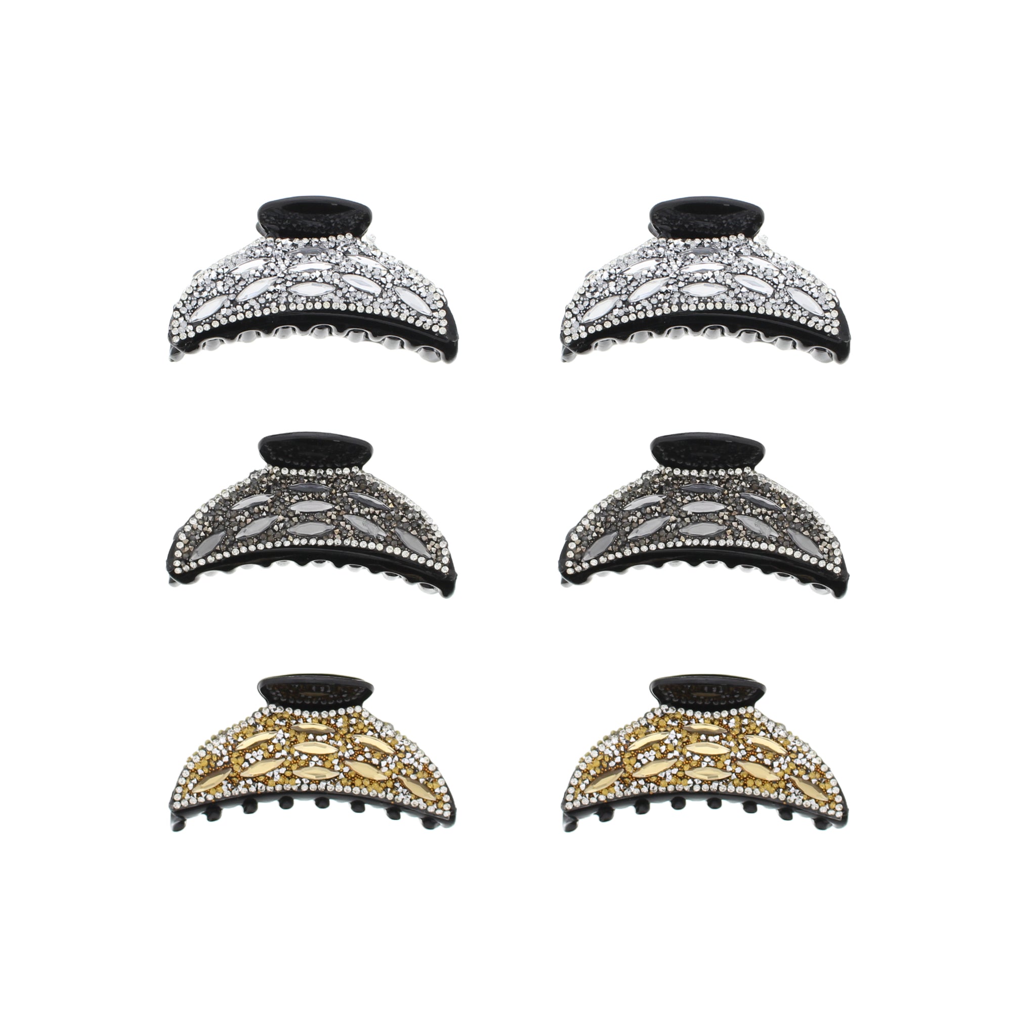 Assorted Diamante Stone Hair Claw Clips