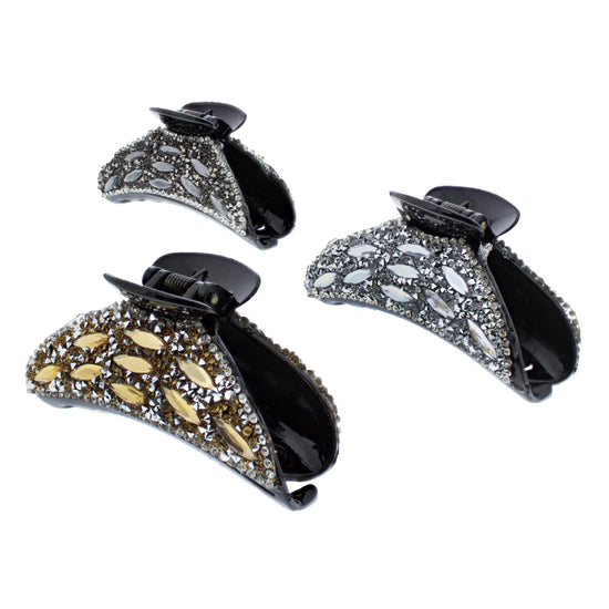 Assorted Diamante Stone Hair Claw Clips