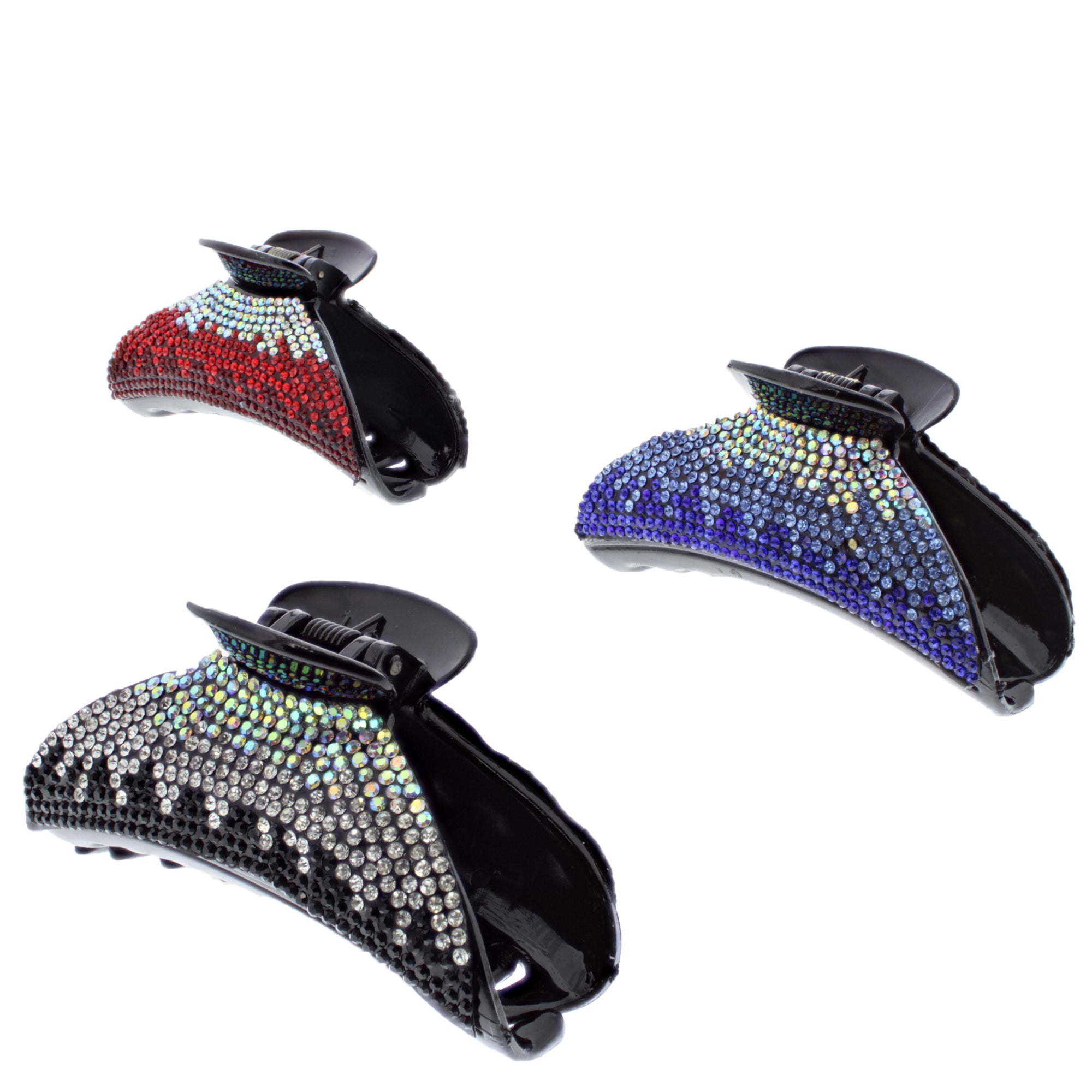 Two Tone Diamante Stone Hair Clips
