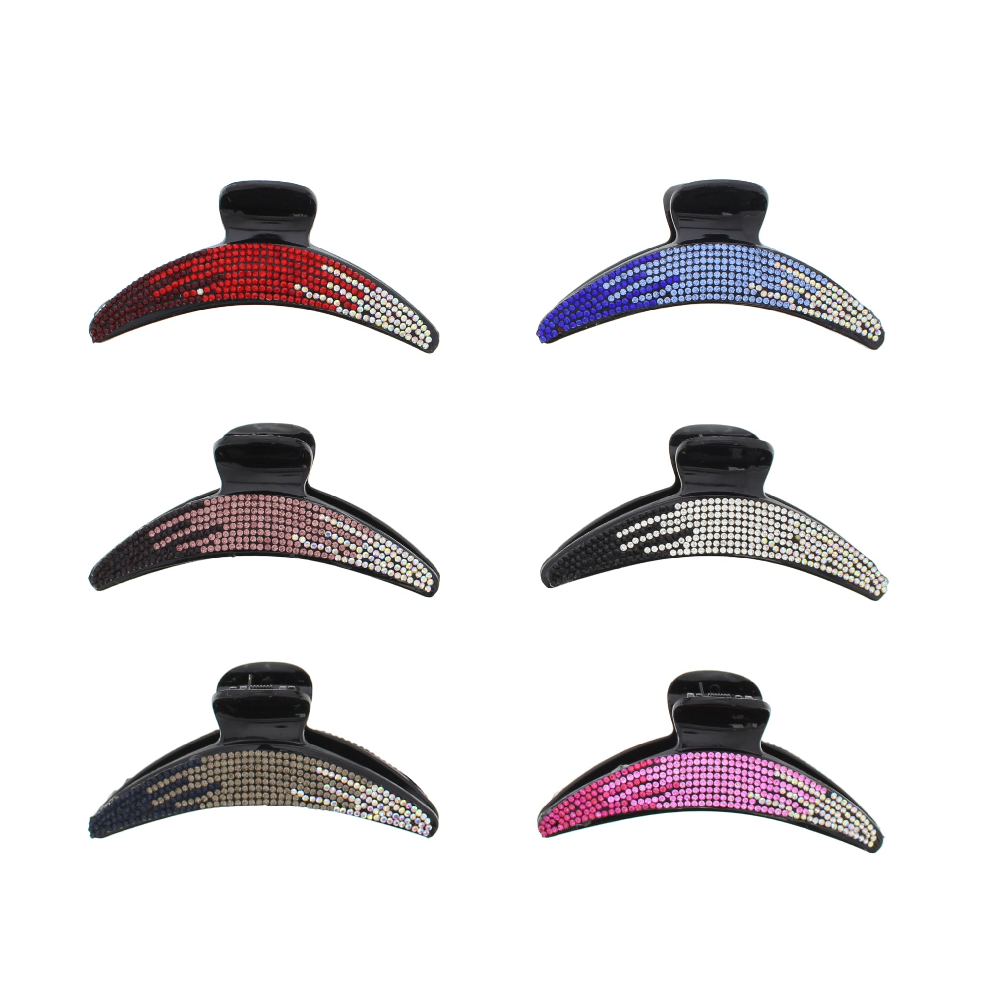 Two Tone Diamante Stone Hair Clips