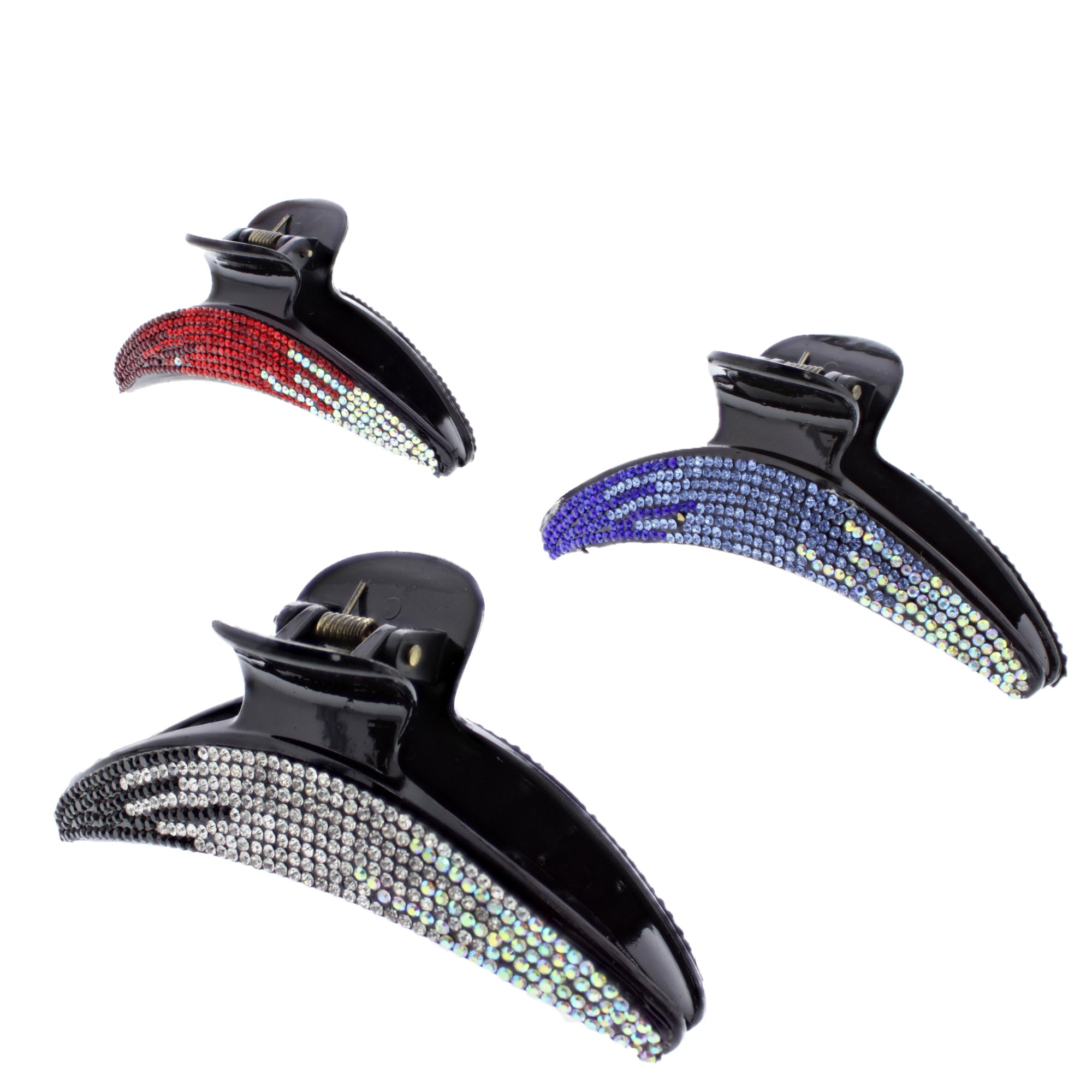 Two Tone Diamante Stone Hair Clips