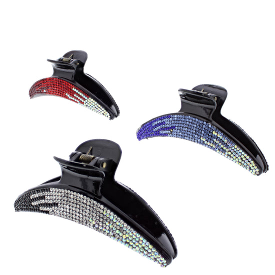 Two Tone Diamante Stone Hair Clips