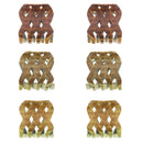 4.5cm Wooden Effect Criss Cross Hair Claw Clips