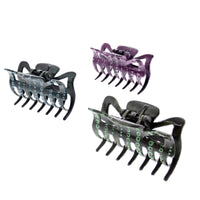 6cm Assorted Winter Colour Spotted Hair Claw Clips