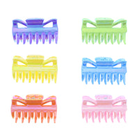 6cm Pastel Marble Effect Hair Claw Clips