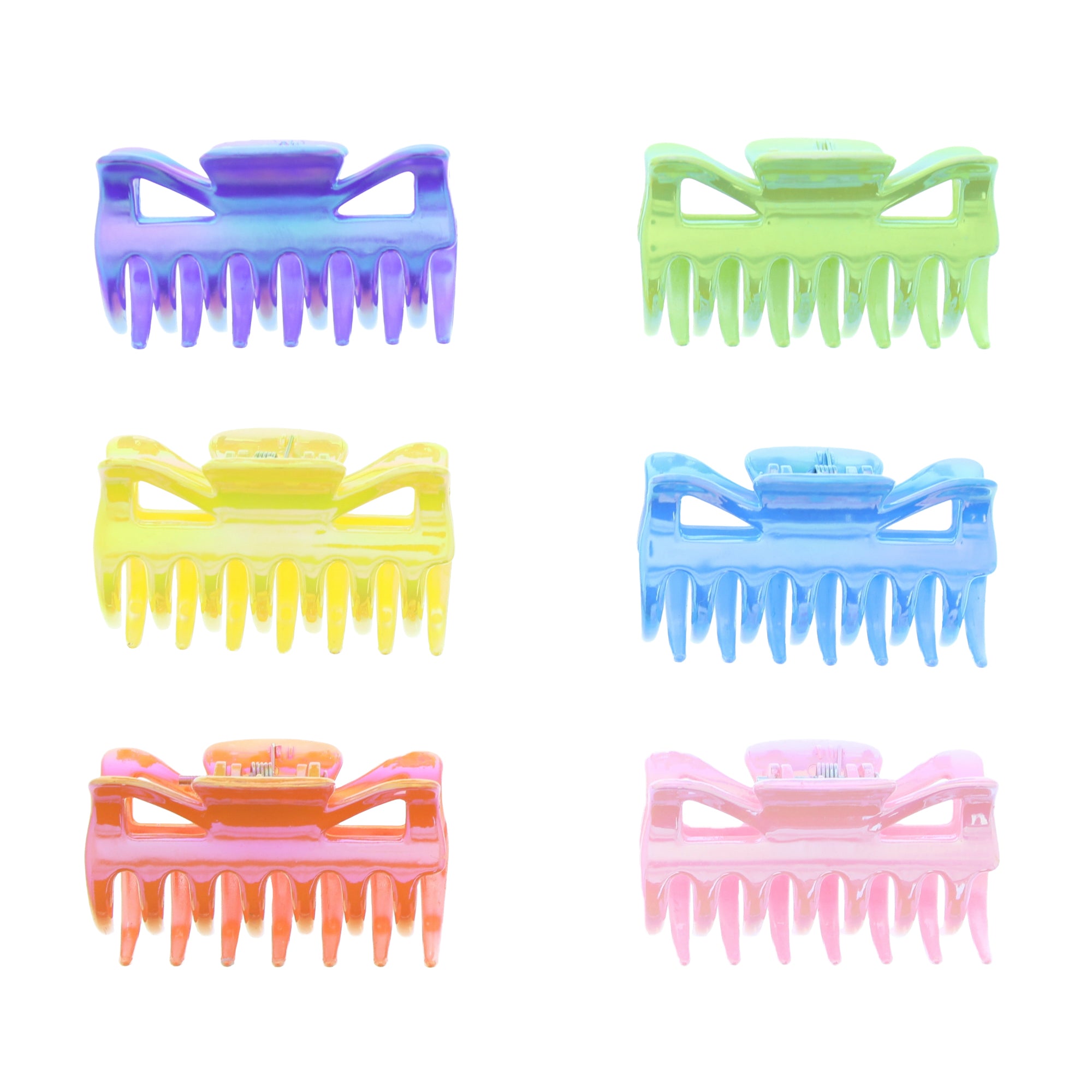 6cm Pastel Marble Effect Hair Claw Clips
