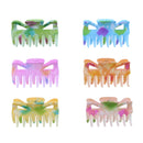 6cm Matte Pastel Snake Skin Hair Claw Clips