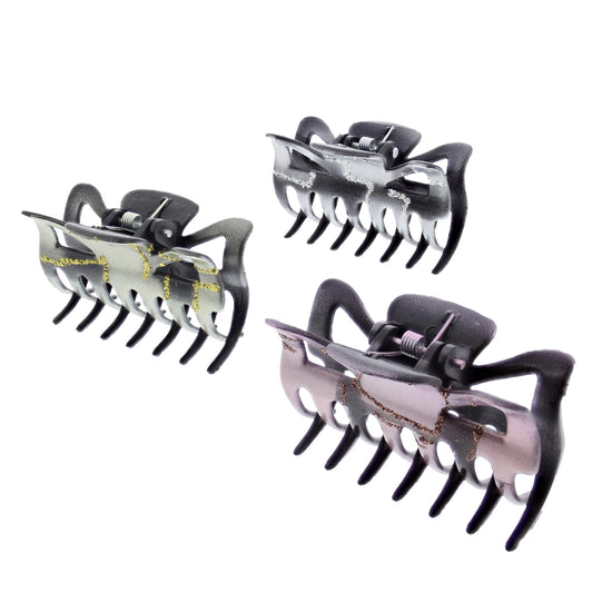 6cm Metallic Glitter Hair Claw Clips