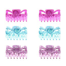 6cm Pastel Glitter Hair Claw Clips