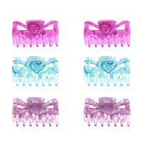 6cm Pastel Glitter Hair Claw Clips