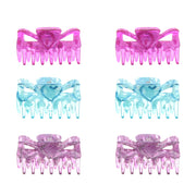 6cm Assorted Pastel Glitter Clamps