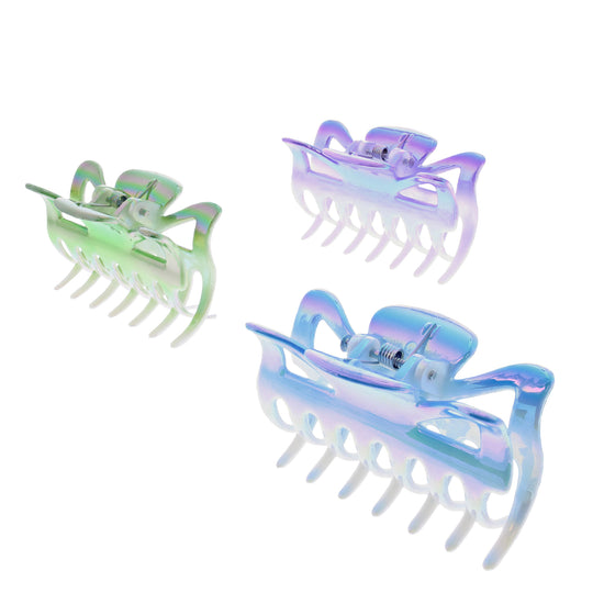6cm Two Tone AB Bright Hair Claw Clips