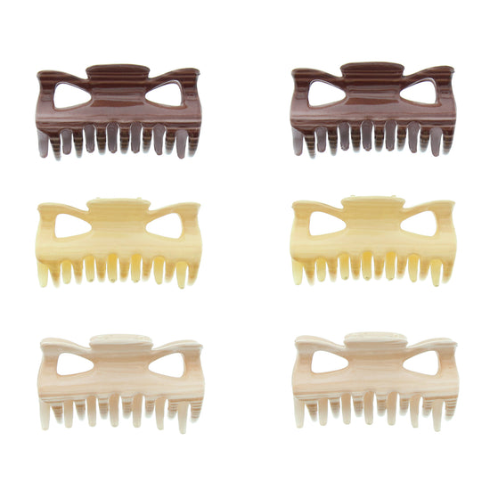 6cm Brown Shades Hair Claw Clips