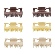 6cm Assorted Brown Shades Clamps
