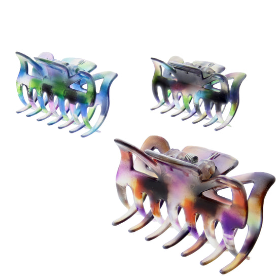 6cm Translucent Paint Splash Hair Claw Clips